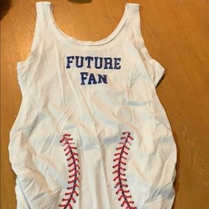Baseball maternity tank top